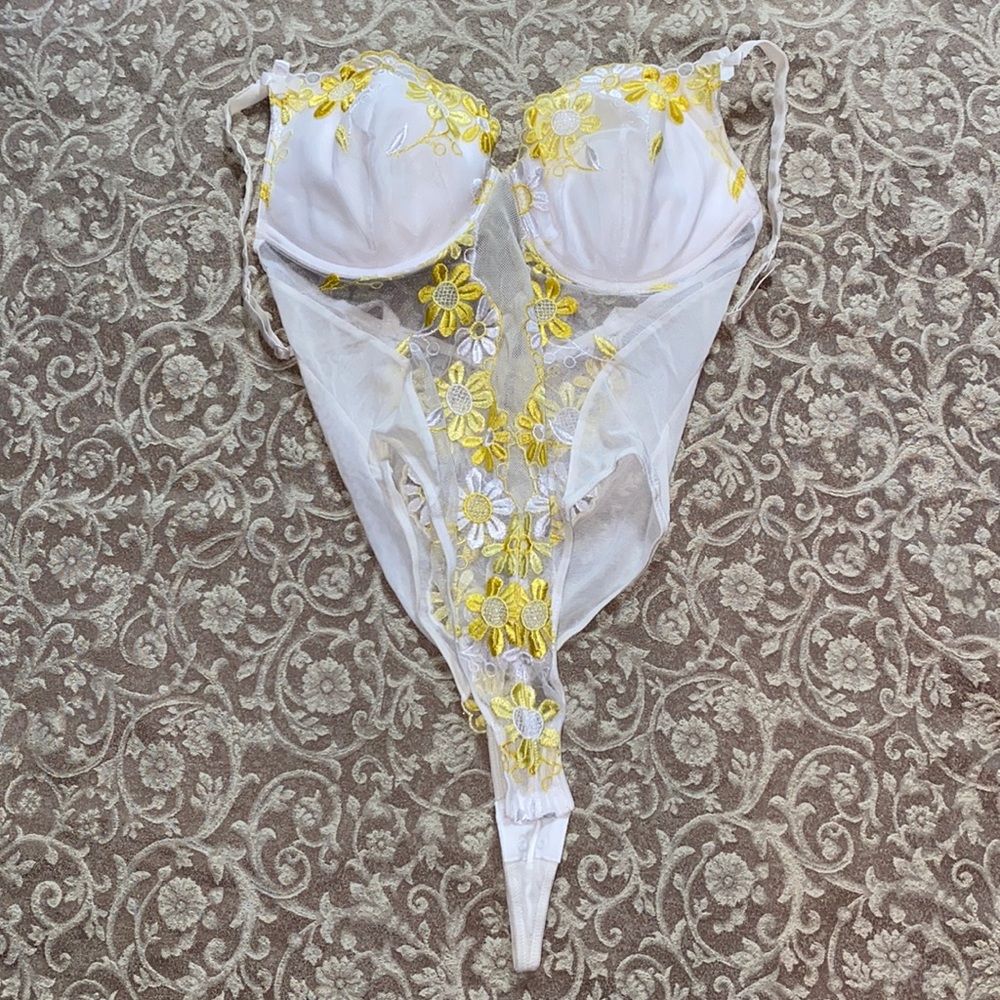 Y2K Early 2000s vintage lingerie bodysuit